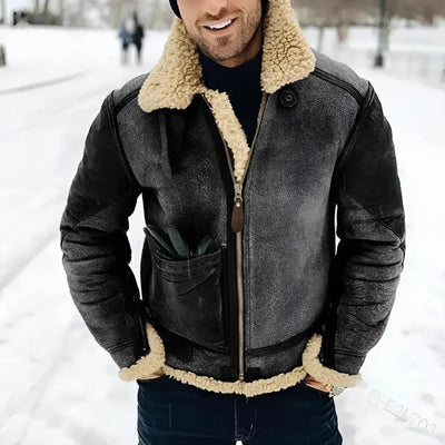 Nelson - Veste d'hiver nordique en similicuir