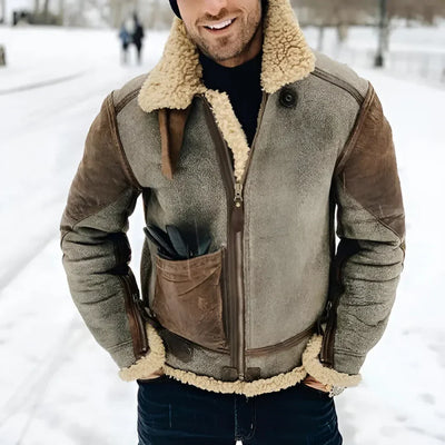 Nelson - Veste d'hiver nordique en similicuir