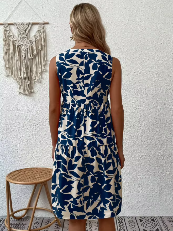 Juniper - Robe à Volants en Feuilles