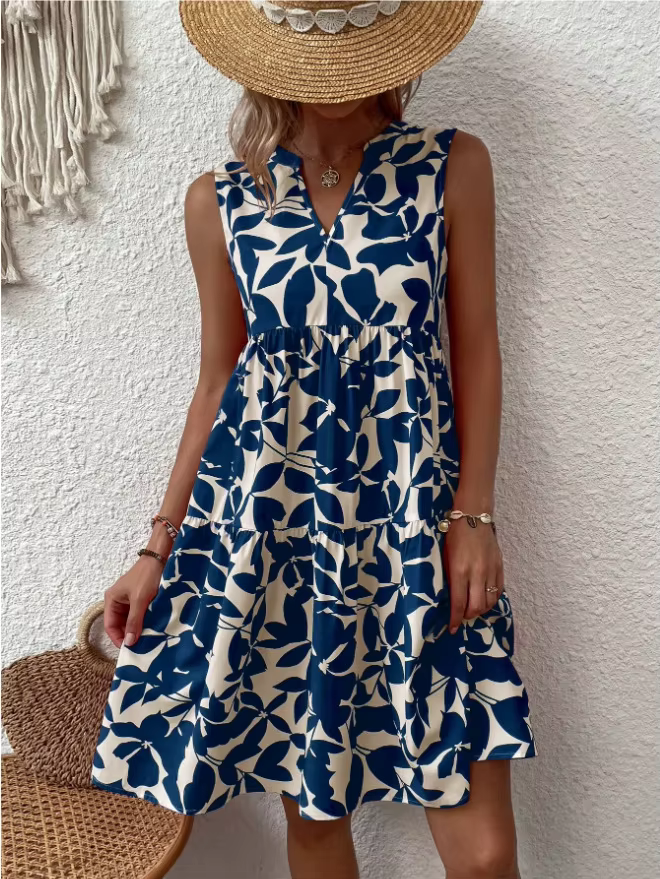 Juniper - Robe à Volants en Feuilles